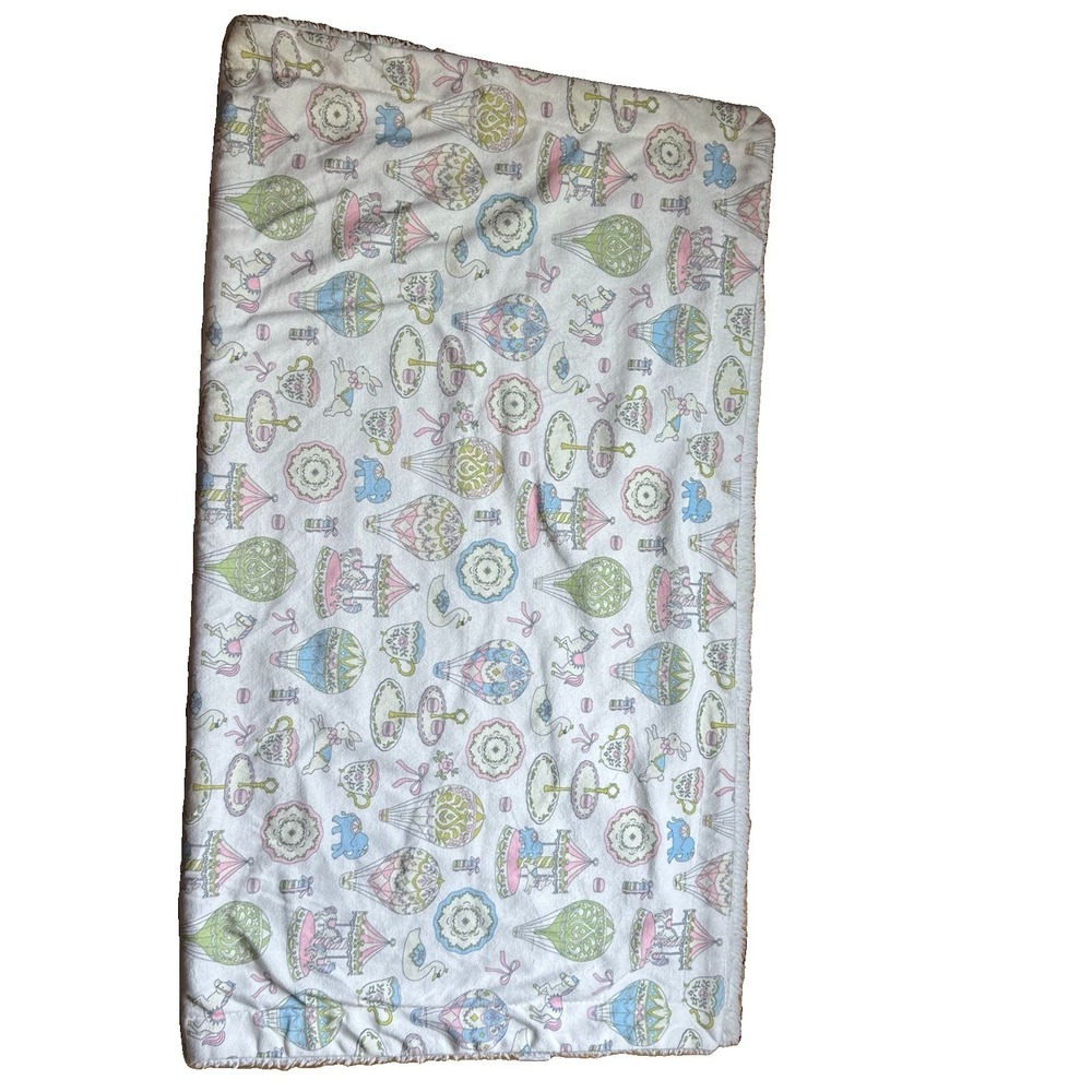 Simply Baby Chic Blanket Carousel Design Baby/Toddler/Children 34 1/2 X 29 1/2 - Picture 3 of 11